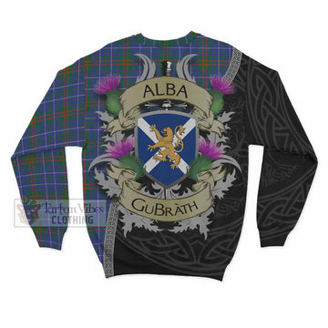 Edmonstone Tartan Family Crest Sweatshirt Lion Rampant Royal Thistle Shield Celtic Inspired - Tartan Vibes Clothing