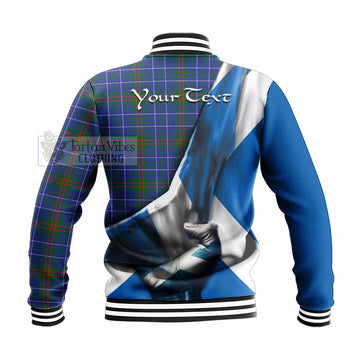 Edmonstone Tartan Baseball Jacket with Family Crest Scotland Patriotic Style - Tartan Vibes Clothing