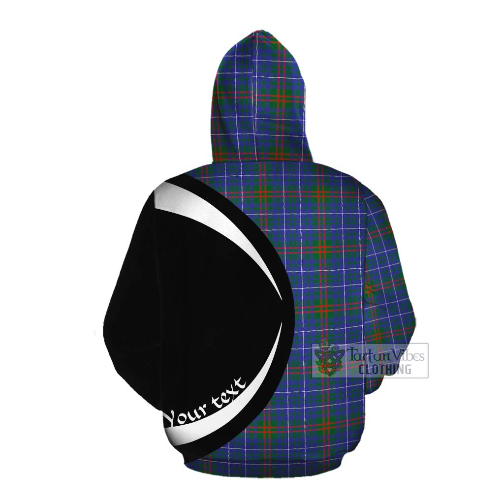 Edmonstone Tartan Cotton Hoodie with Family Crest Circle Style Pullover Hoodie - Tartan Vibes Clothing
