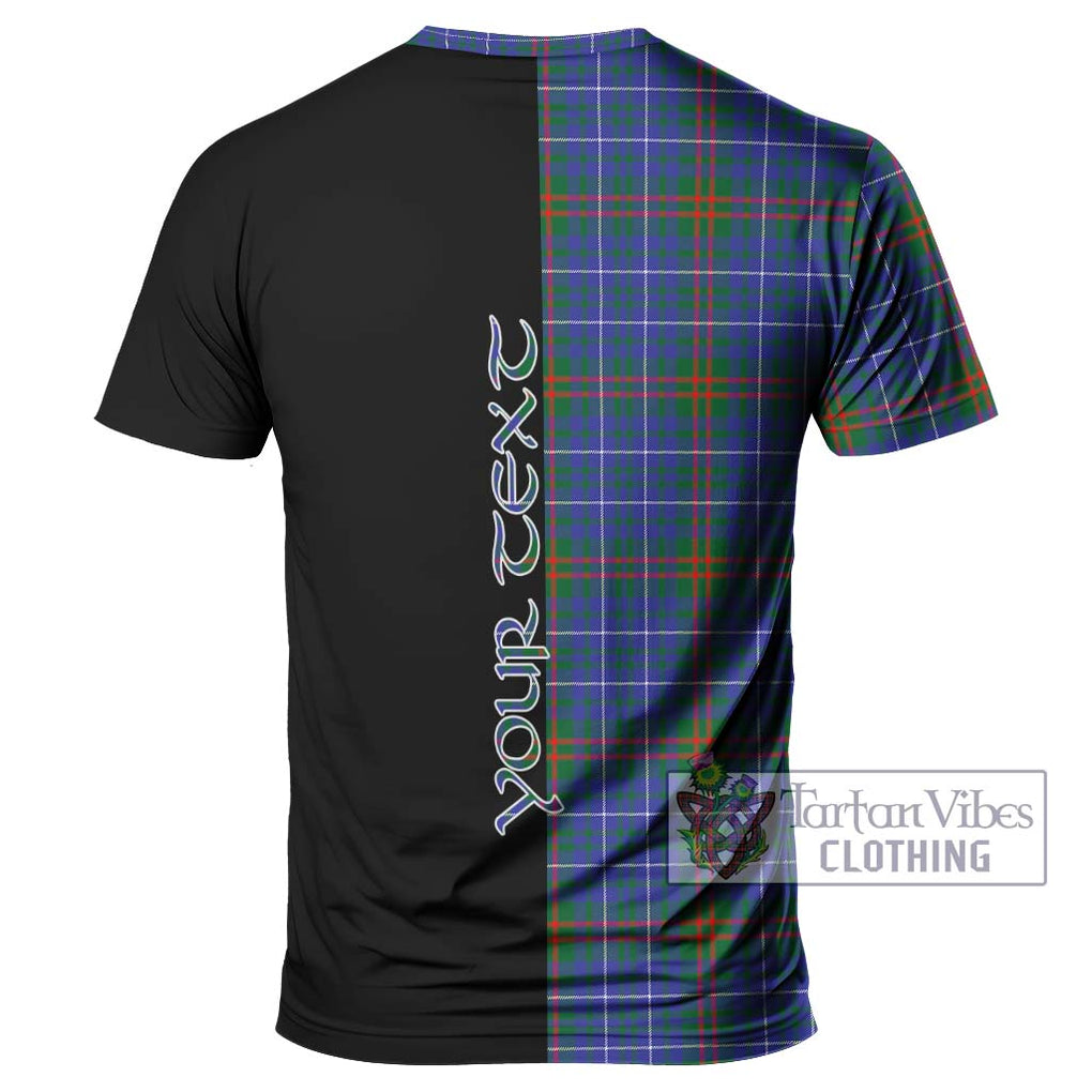 Edmonstone Tartan T-Shirt with Family Crest and Half Of Me Style - Tartan Vibes Clothing