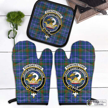 Edmonstone Tartan Combo Oven Mitt & Pot-Holder with Family Crest - Tartan Vibes Clothing