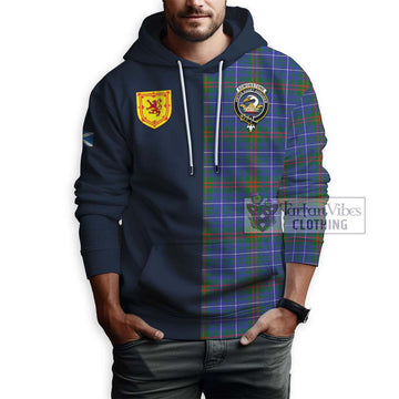 Edmonstone Tartan Hoodie Alba with Scottish Lion Royal Arm Half Style - Tartan Vibes Clothing