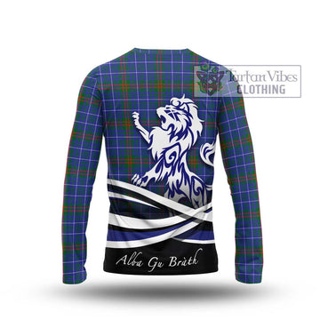 Edmonstone Tartan Long Sleeve T-Shirt with Alba Gu Brath Regal Lion Emblem - Tartan Vibes Clothing