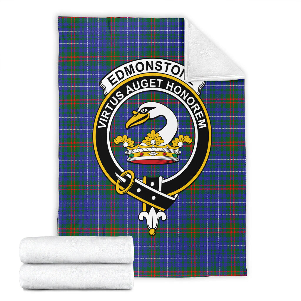 Edmonstone Tartan Blanket with Family Crest - Tartan Vibes Clothing