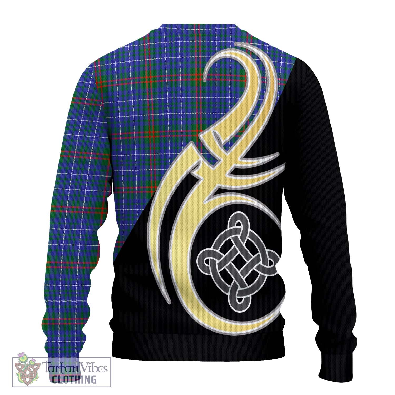 Edmonstone Tartan Ugly Sweater with Family Crest and Celtic Symbol Style - Tartan Vibes Clothing
