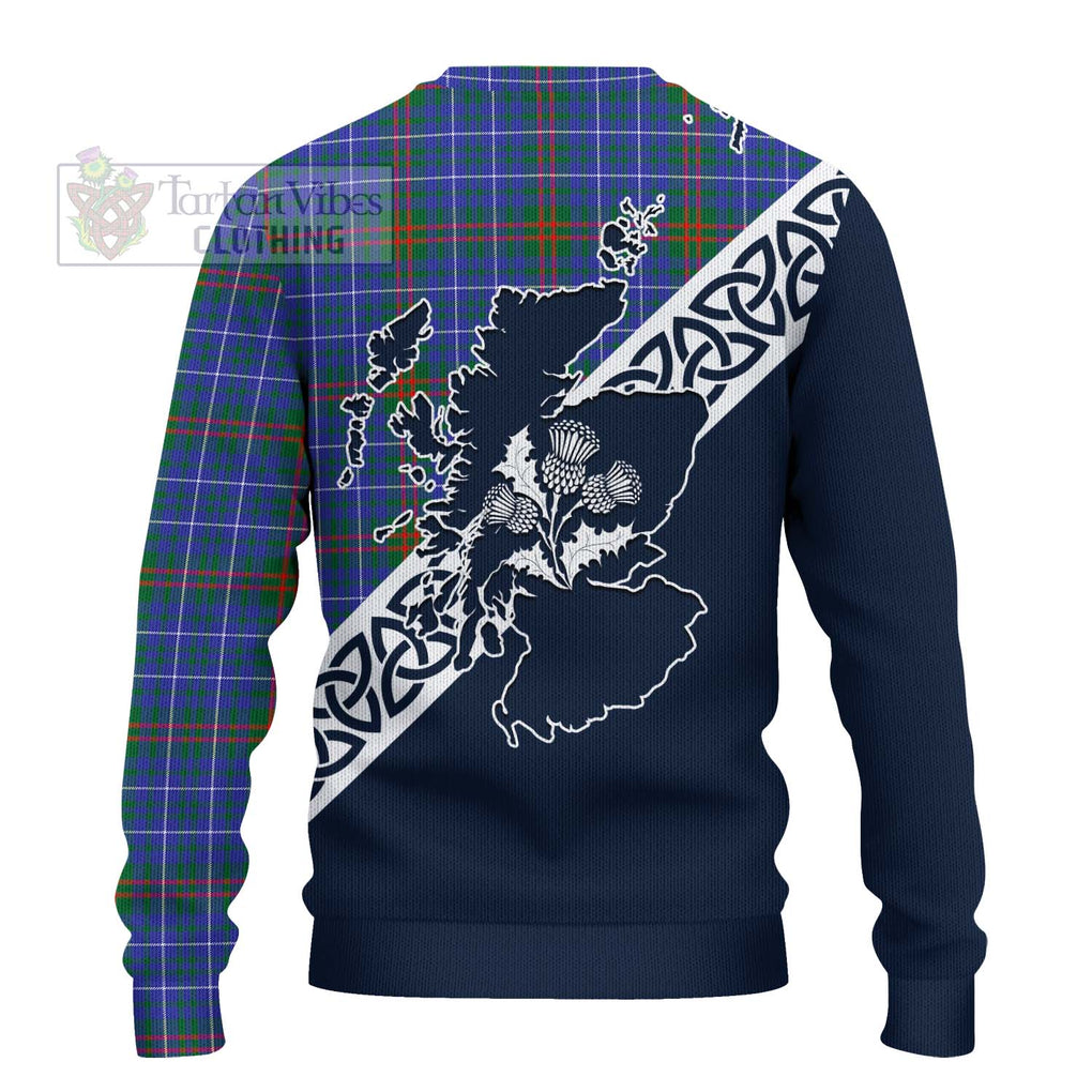Edmonstone Tartan Ugly Sweater Featuring Thistle and Scotland Map - Tartan Vibes Clothing