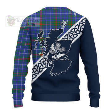 Edmonstone Tartan Ugly Sweater Featuring Thistle and Scotland Map - Tartan Vibes Clothing