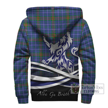 Edmonstone Tartan Sherpa Hoodie with Alba Gu Brath Regal Lion Emblem - Tartan Vibes Clothing