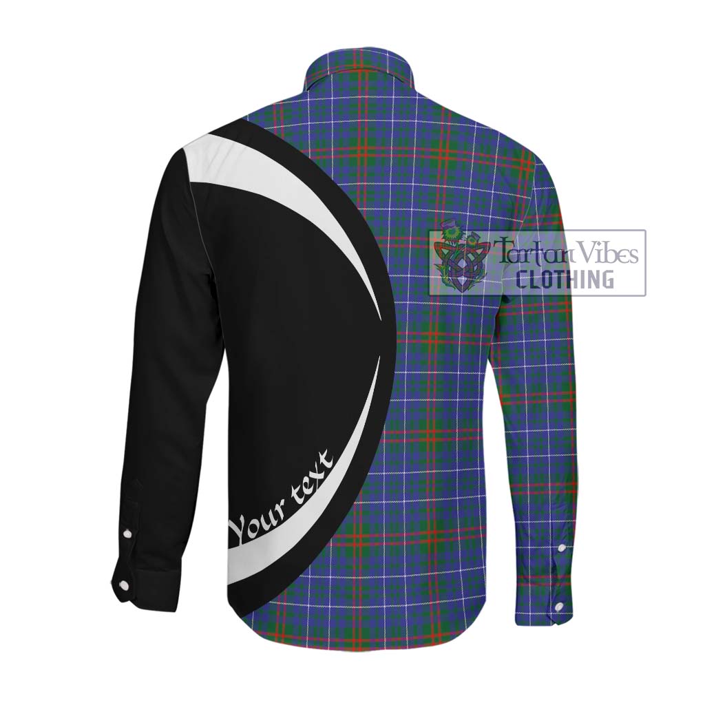 Edmonstone Tartan Long Sleeve Button Up with Family Crest Circle Style Men's Shirt - Tartan Vibes Clothing