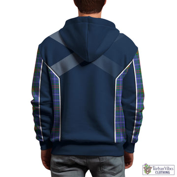 Edmonstone Tartan Hoodie with Family Crest and Scottish Thistle Vibes Sport Style