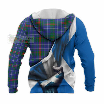 Edmonstone Tartan Knitted Hoodie with Family Crest Scotland Patriotic Style - Tartan Vibes Clothing