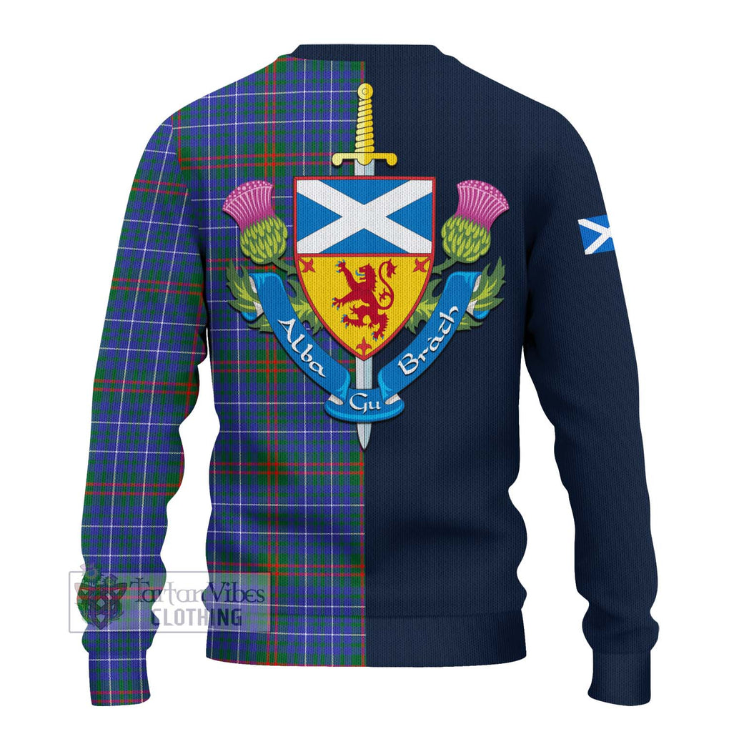 Edmonstone Tartan Ugly Sweater Alba with Scottish Lion Royal Arm Half Style - Tartan Vibes Clothing