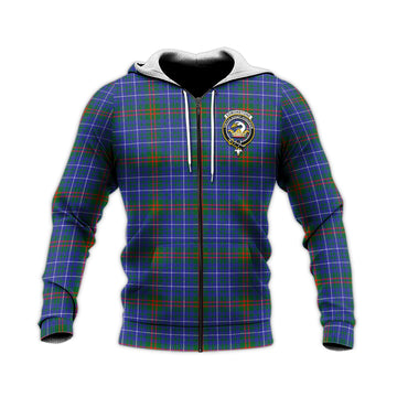 Edmonstone Tartan Knitted Hoodie with Family Crest Unisex Knitted Zip Hoodie - Tartan Vibes Clothing