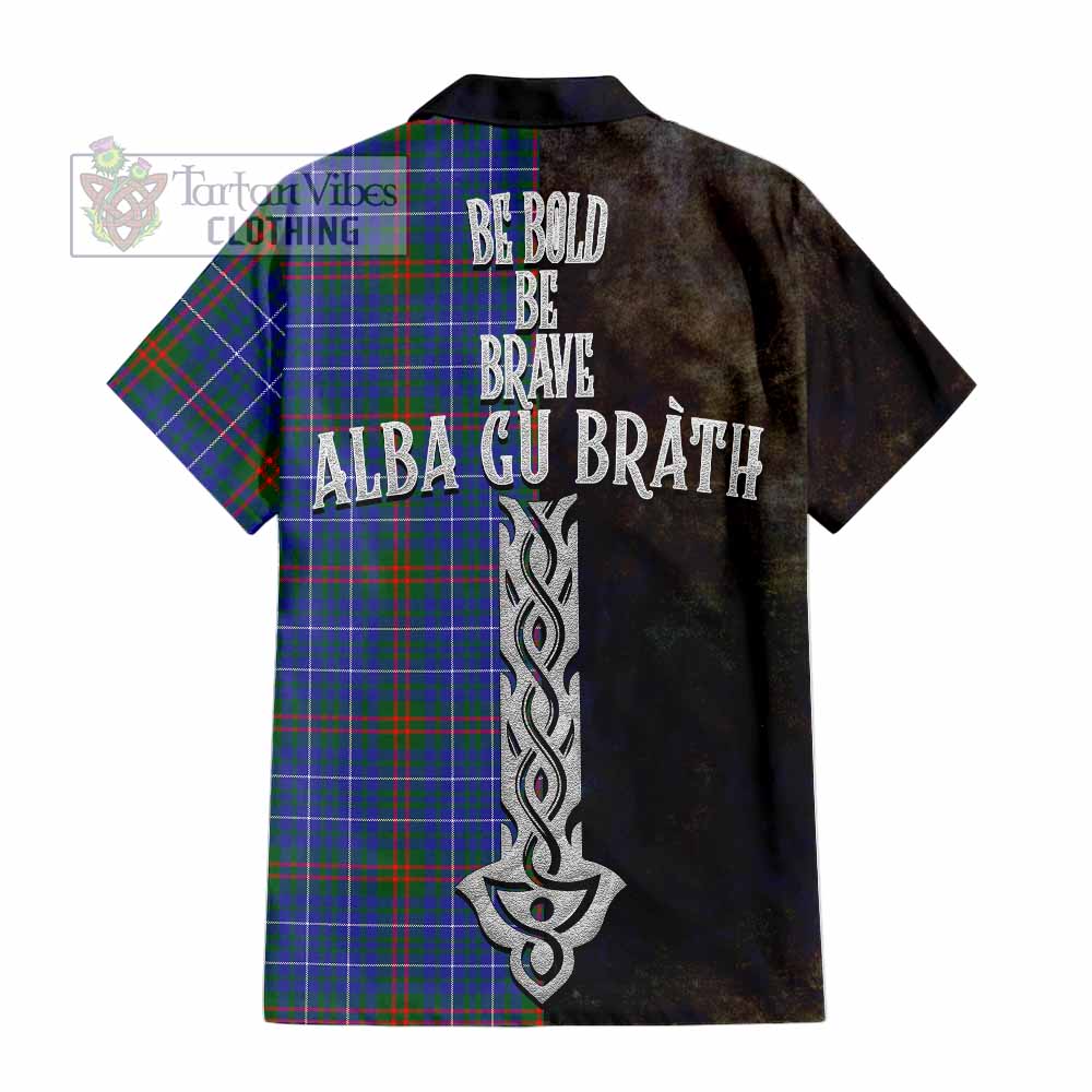 Edmonstone Tartan Family Crest Hawaiian Shirt Alba Gu Brath Be Brave Lion Ancient Style - Tartan Vibes Clothing