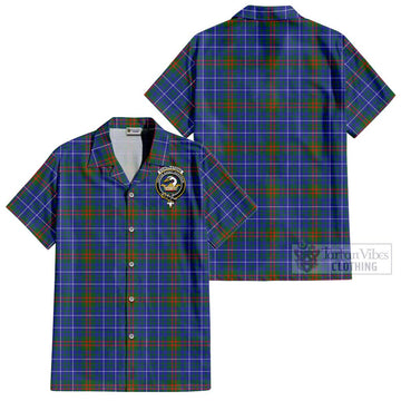 Edmonstone Tartan Cotton Hawaiian Shirt with Family Crest - Tartan Vibes Clothing