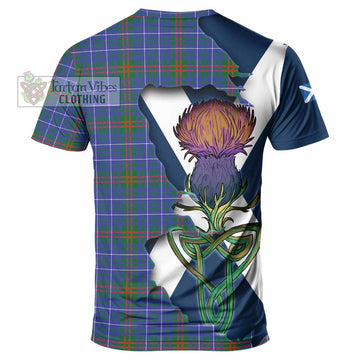 Tartan Vibes Clothing Edmonstone Tartan Family Crest T-Shirt Scottish Thistle Celtic Inspired