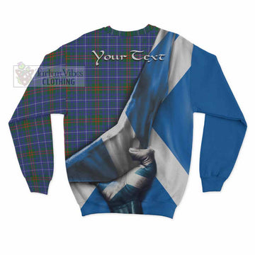 Edmonstone Tartan Sweatshirt with Family Crest Scotland Patriotic Style - Tartan Vibes Clothing