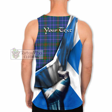 Edmonstone Tartan Men's Tank Top with Family Crest Scotland Patriotic Style - Tartan Vibes Clothing