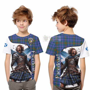 Edmonstone Crest Tartan Kid T-Shirt Inspired by the Freedom of Scottish Warrior - Tartan Vibes Clothing