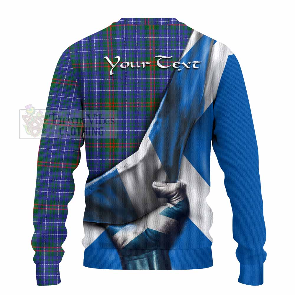 Edmonstone Tartan Knitted Sweater with Family Crest Scotland Patriotic Style - Tartan Vibes Clothing