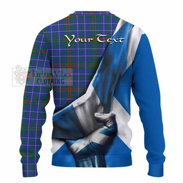 Edmonstone Tartan Knitted Sweater with Family Crest Scotland Patriotic Style - Tartan Vibes Clothing