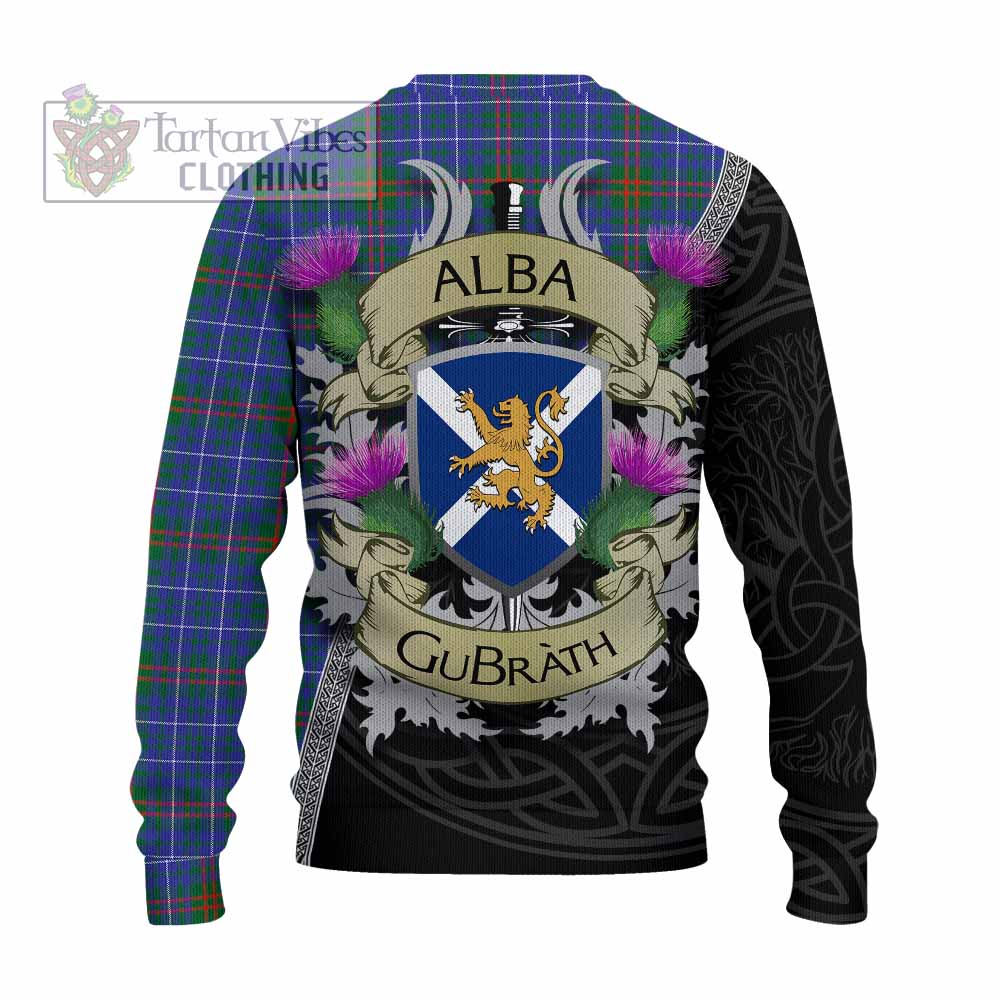 Edmonstone Tartan Family Crest Knitted Sweater Lion Rampant Royal Thistle Shield Celtic Inspired - Tartan Vibes Clothing