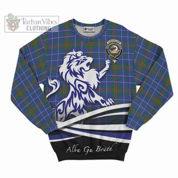 Edmonstone Tartan Sweatshirt with Alba Gu Brath Regal Lion Emblem - Tartan Vibes Clothing