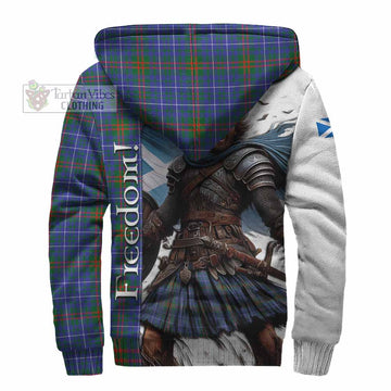 Edmonstone Crest Tartan Sherpa Hoodie Inspired by the Freedom of Scottish Warrior - Tartan Vibes Clothing