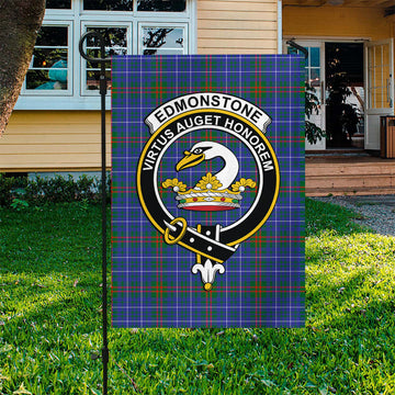 Edmonstone Tartan Flag with Family Crest - Tartan Vibes Clothing