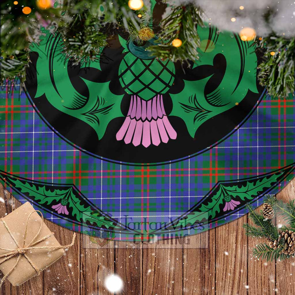 Edmonstone Tartan Christmas Tree Skirt Scottish Thistle Style - Tartan Vibes Clothing