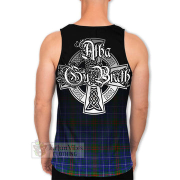 Edmonstone Tartan Men's Tank Top Featuring Alba Gu Brath Family Crest Celtic Inspired - Tartan Vibes Clothing