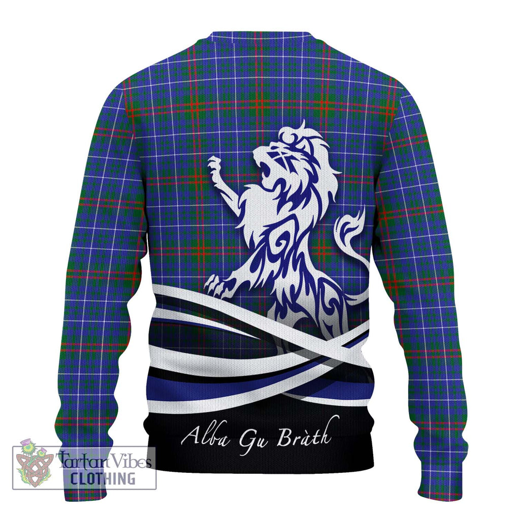 Edmonstone Tartan Ugly Sweater with Alba Gu Brath Regal Lion Emblem - Tartan Vibes Clothing