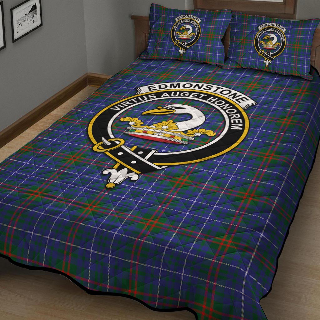 Edmonstone Tartan Quilt Bed Set with Family Crest - Tartan Vibes Clothing