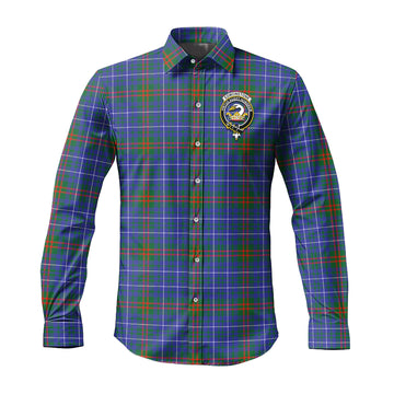 Edmonstone Tartan Long Sleeve Button Up Shirt with Family Crest Men's Shirt - Tartan Vibes Clothing