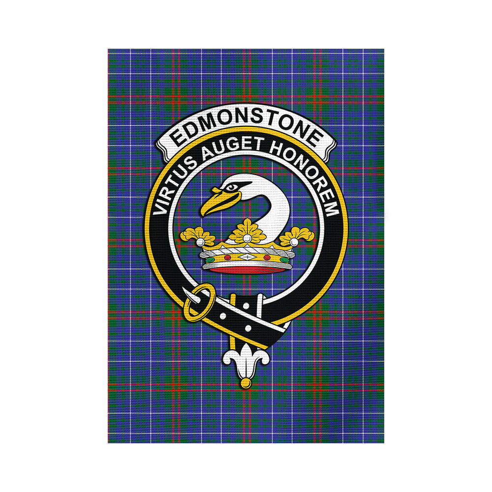 Edmonstone Tartan Flag with Family Crest - Tartan Vibes Clothing