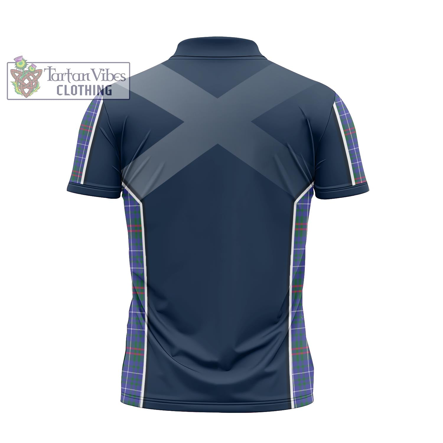 Tartan Vibes Clothing Edmonstone Tartan Zipper Polo Shirt with Family Crest and Scottish Thistle Vibes Sport Style