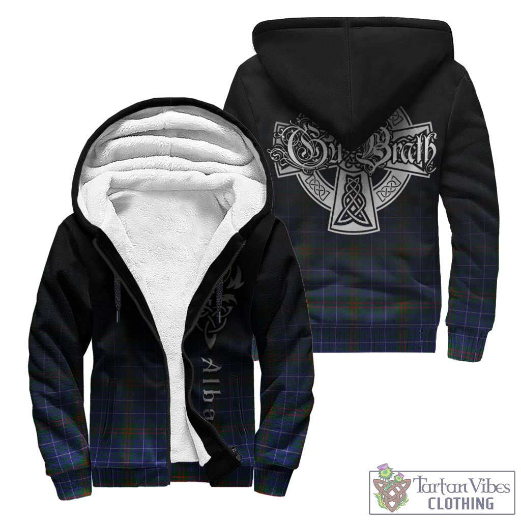 Edmonstone Tartan Sherpa Hoodie Featuring Alba Gu Brath Family Crest Celtic Inspired - Tartan Vibes Clothing