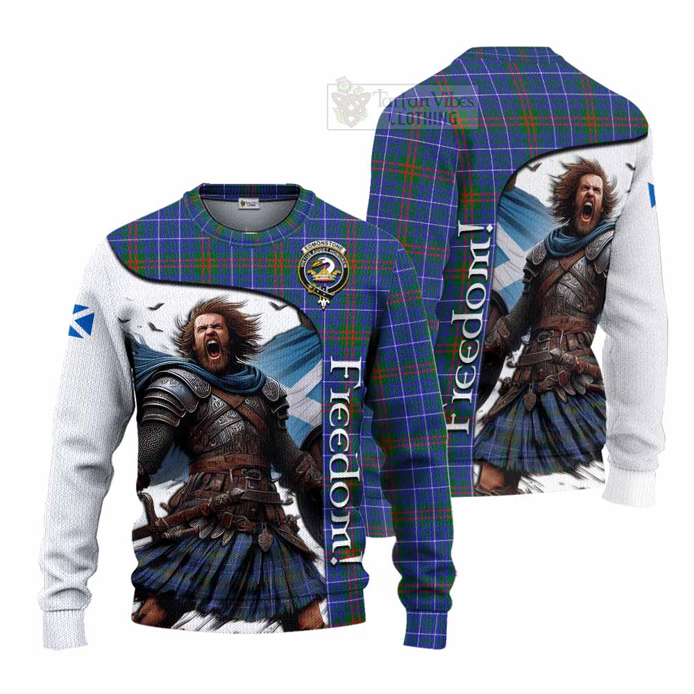 Edmonstone Crest Tartan Knitted Sweater Inspired by the Freedom of Scottish Warrior - Tartan Vibes Clothing