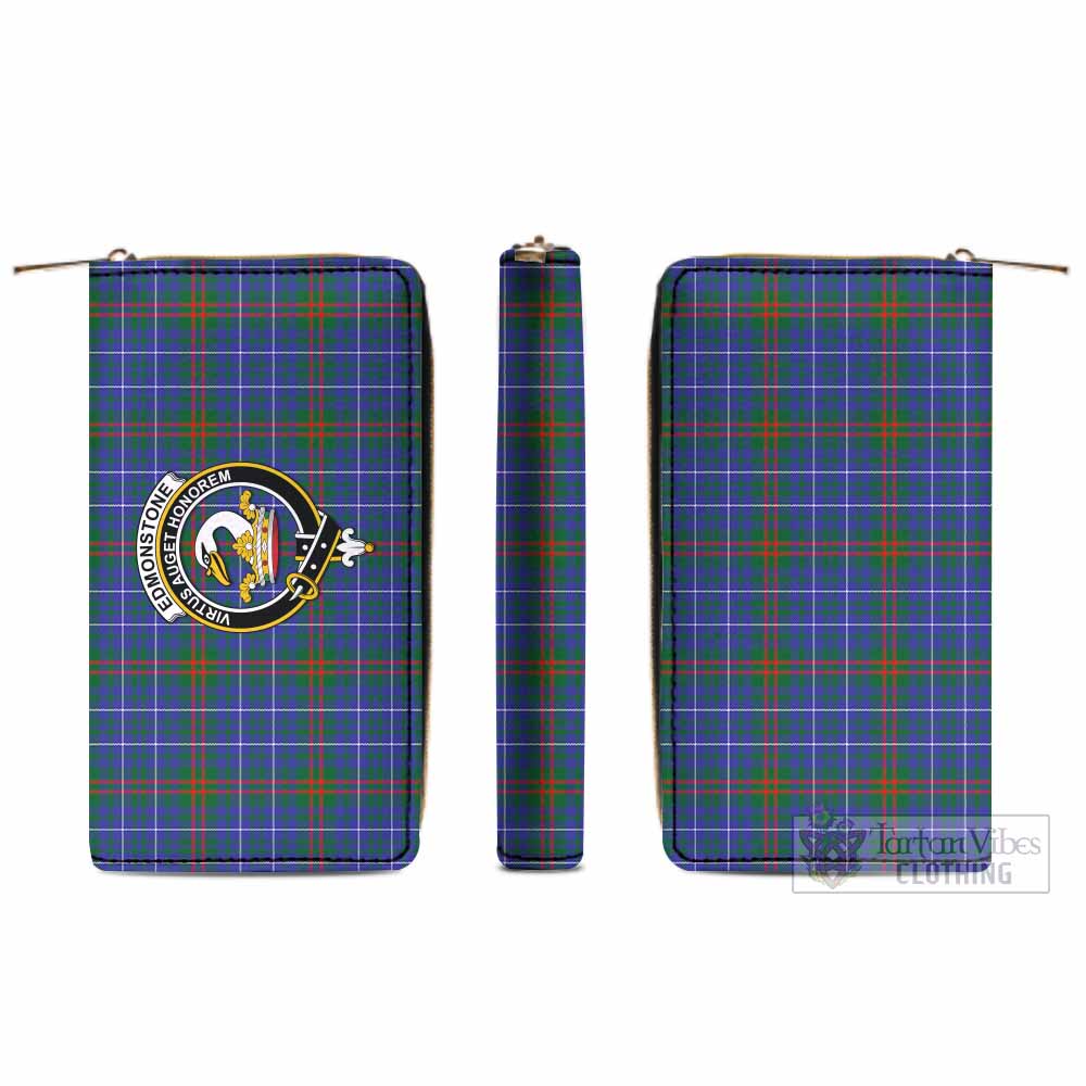 Edmonstone Tartan Women's Leather Wallet with Family Crest - Tartan Vibes Clothing