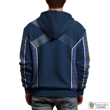 Edmonstone Tartan Hoodie with Family Crest and Lion Rampant Vibes Sport Style - Tartan Vibes Clothing