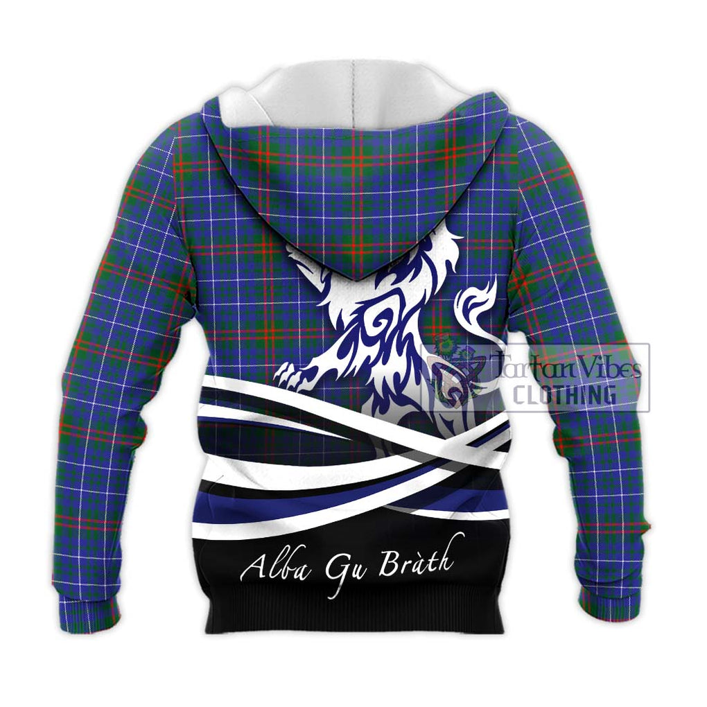 Edmonstone Tartan Knitted Hoodie with Alba Gu Brath Regal Lion Emblem - Tartan Vibes Clothing