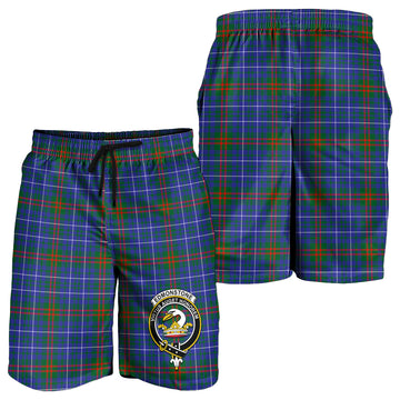 Edmonstone Tartan Mens Shorts with Family Crest - Tartan Vibes Clothing