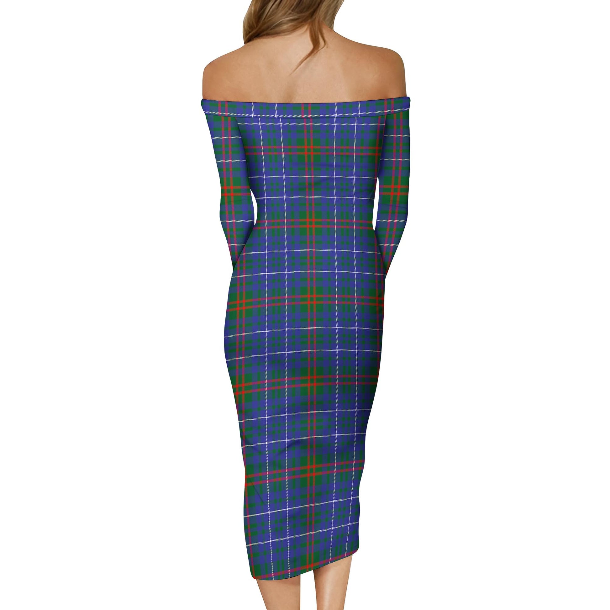 Edmonstone Tartan Off Shoulder Lady Dress - Tartan Vibes Clothing