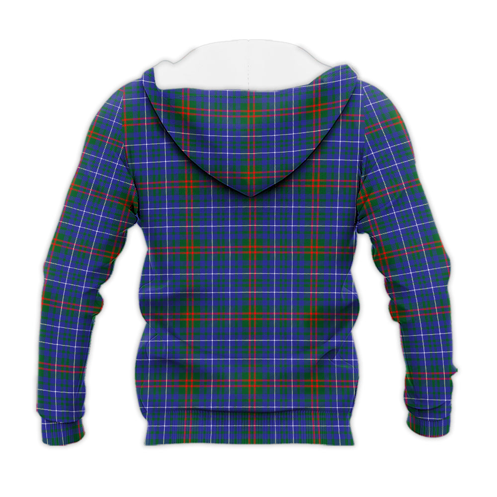 Edmonstone Tartan Knitted Hoodie with Family Crest - Tartan Vibes Clothing