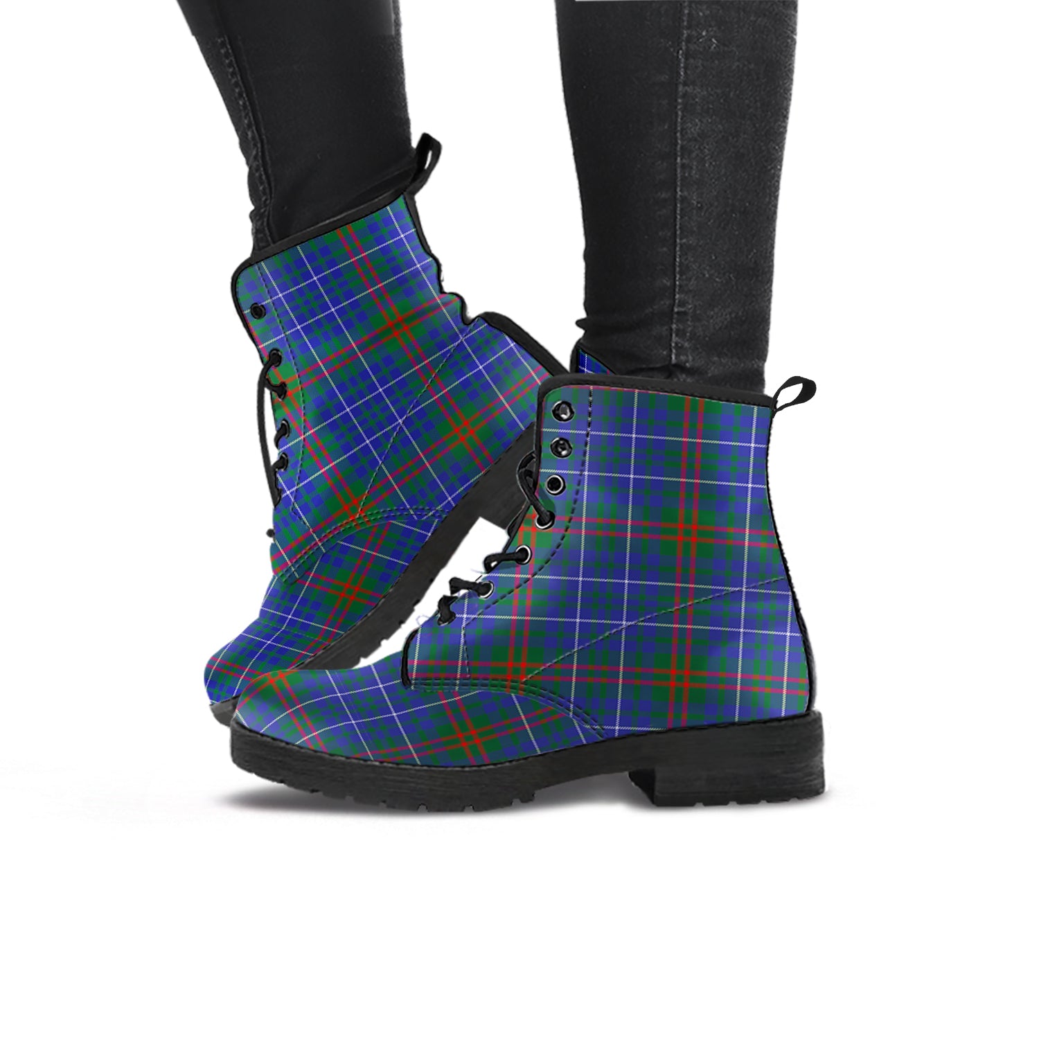 Edmonstone Tartan Leather Boots - Tartan Vibes Clothing