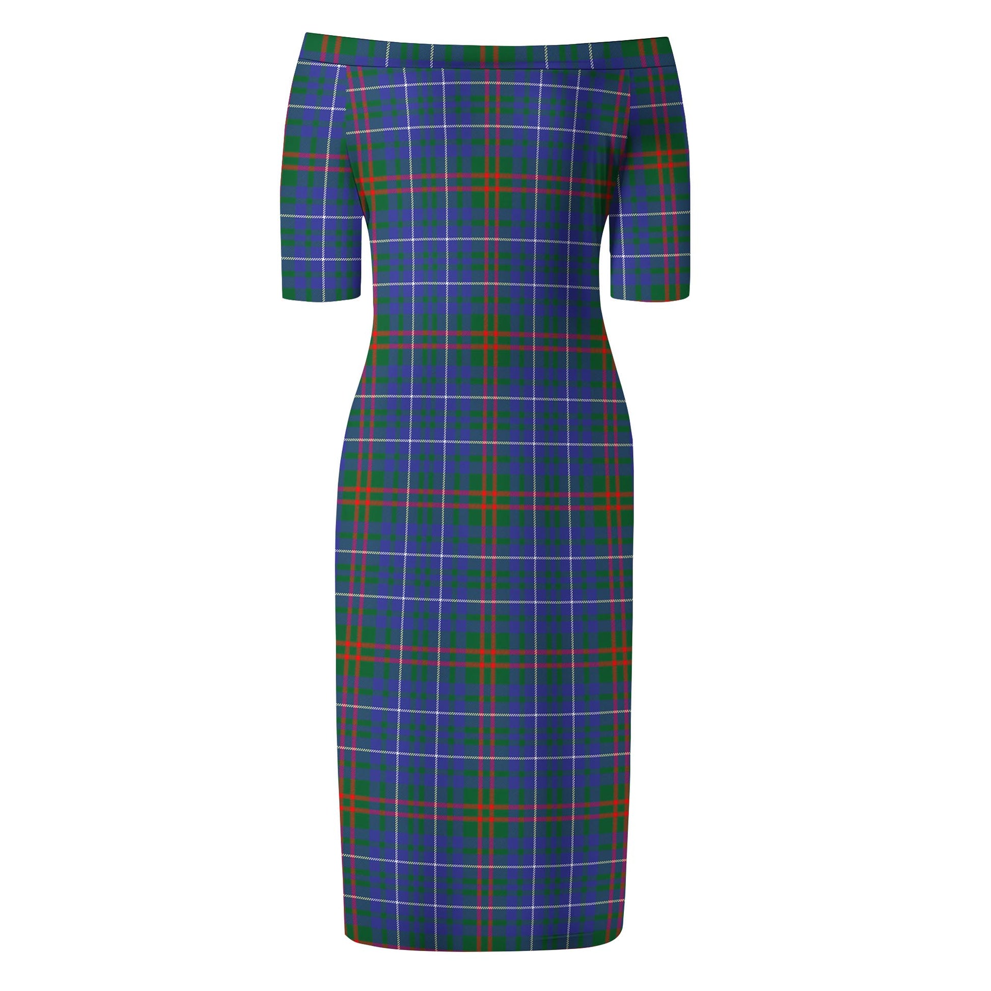 Edmonstone Tartan Off Shoulder Lady Dress - Tartan Vibes Clothing