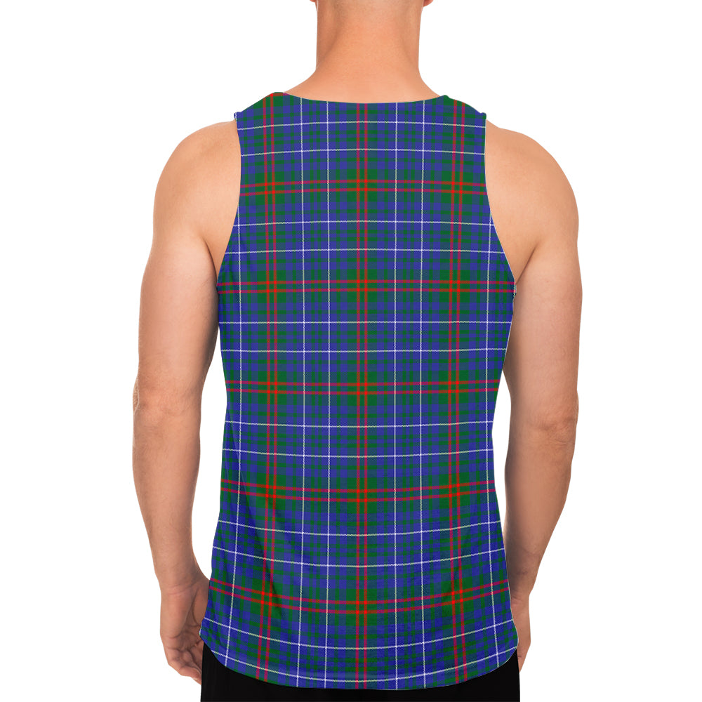 Edmonstone Tartan Mens Tank Top with Family Crest - Tartan Vibes Clothing