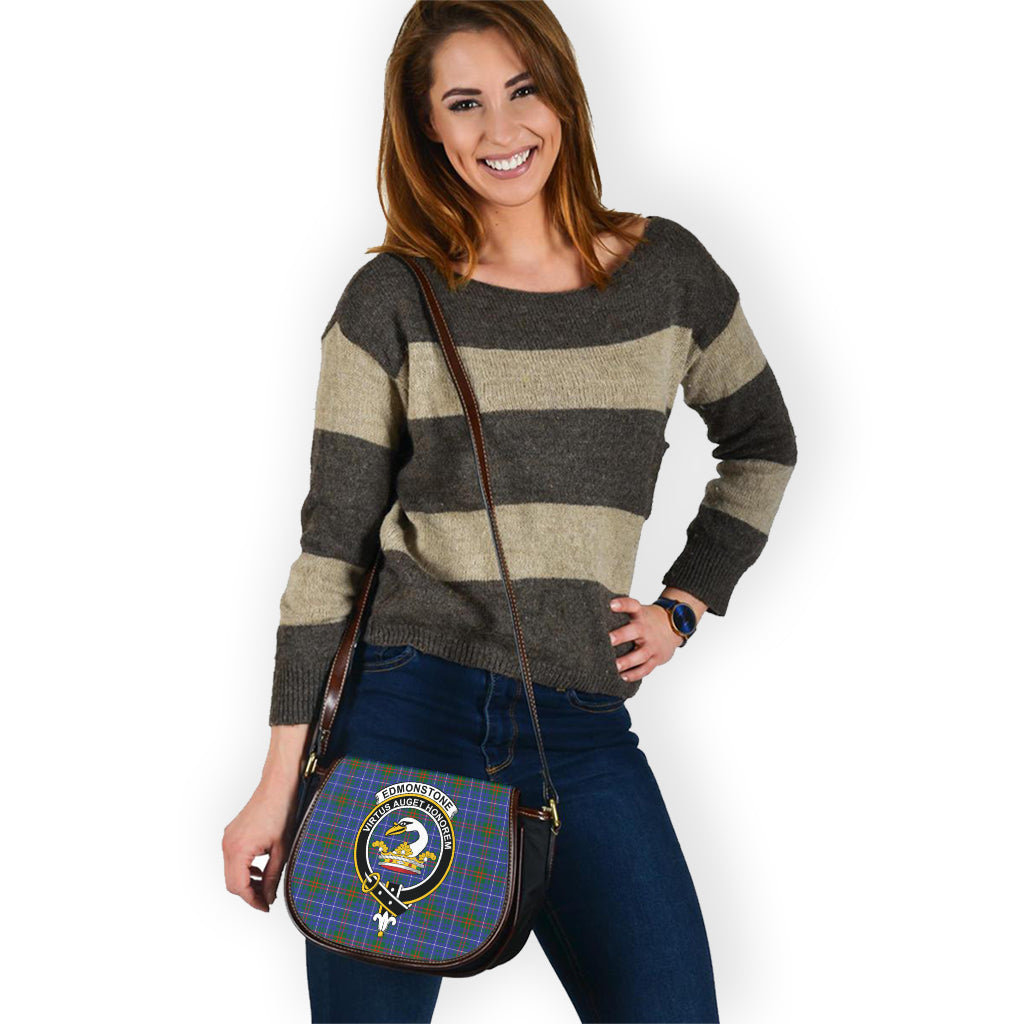 Edmonstone Tartan Saddle Bag with Family Crest - Tartan Vibes Clothing