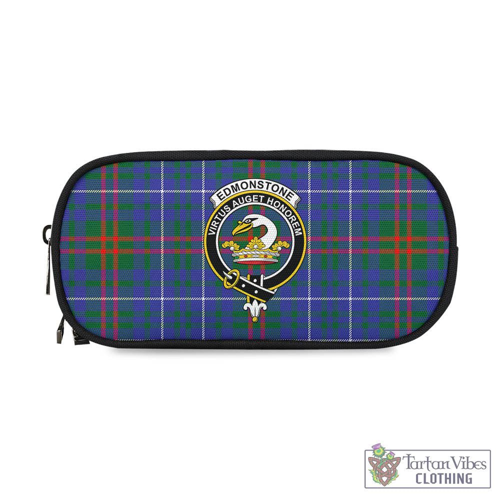Edmonstone Tartan Pen and Pencil Case with Family Crest - Tartan Vibes Clothing