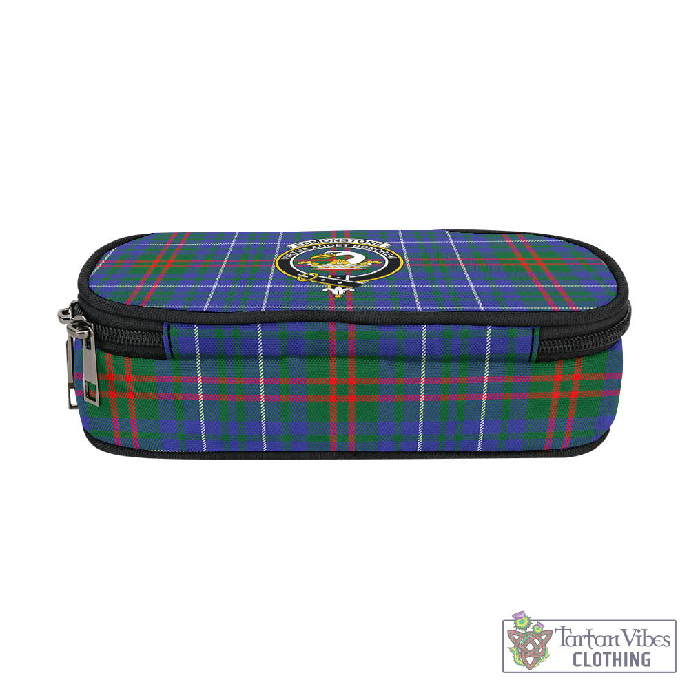Edmonstone Tartan Pen and Pencil Case with Family Crest - Tartan Vibes Clothing